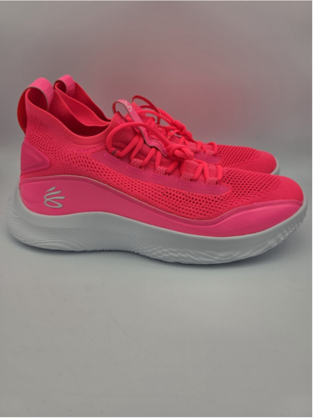 NEW Under Armour Curry 8 'Team Pink' White Basketball Shoes 3024785-606 Size 15